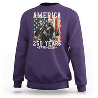 George Washington Abe Lincoln Playing Guitar Sweatshirt USA 250th Anniversary Guitarist Graphic
