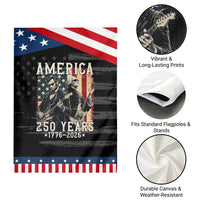 George Washington Abe Lincoln Playing Guitar Patriotic Garden Flag USA 250th Anniversary Guitarist Graphic