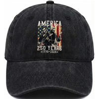 George Washington Abe Lincoln Playing Guitar Washed Cotton Baseball Cap USA 250th Anniversary Guitarist Graphic
