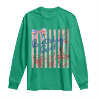 Patriotic Birthday Girl Long Sleeve Shirt Red White And Blue Party Graphic