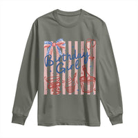 Patriotic Birthday Girl Long Sleeve Shirt Red White And Blue Party Graphic