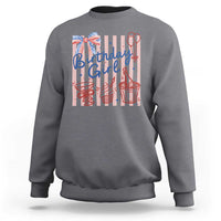 Patriotic Birthday Girl Sweatshirt Red White And Blue Party Graphic