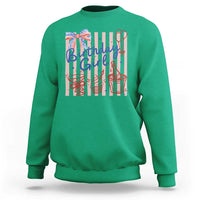 Patriotic Birthday Girl Sweatshirt Red White And Blue Party Graphic