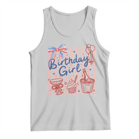 Patriotic Birthday Girl Tank Top Red White And Blue Party Graphic