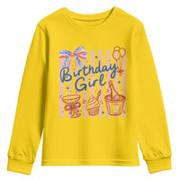Patriotic Birthday Girl Youth Sweatshirt Red White And Blue Party Graphic
