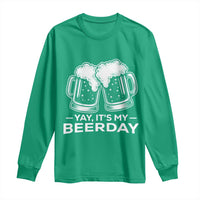 Yay Its My Beerday Long Sleeve Shirt Funny Birthday Party Gift For Beer Lovers