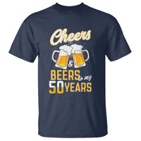 50th Birthday Party Gift T Shirt Cheers Beers To My 50 Years