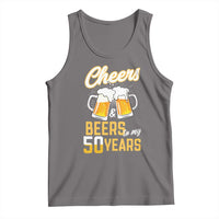 50th Birthday Party Gift Tank Top Cheers Beers To My 50 Years