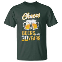 30th Birthday Party Gift T Shirt Cheers Beers To My 30 Years