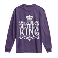 60th Birthday King Royal Crown Graphic For Men Long Sleeve Shirt