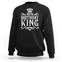 40th Birthday King Royal Crown Graphic For Men Sweatshirt