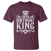 30th Birthday King T Shirt Royal Crown Graphic For Men