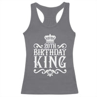 20th Birthday King Crown Gift For Men Racerback Tank Top