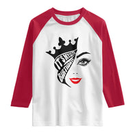 Its My 35th Birthday Raglan Shirt Birthday Queen Crown Gift For Women