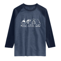 Reel Cool Dad Raglan Shirt Funny Fishing Dad Birthday Gift
