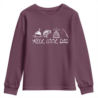 Reel Cool Dad Youth Sweatshirt Funny Fishing Dad Birthday Gift