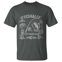 O'Fishally 40 Years Old T Shirt Funny Fisherman Birthday Graphic