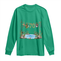 70th Birthday Fishing Long Sleeve Shirt Fisherman Birthday Party Gift