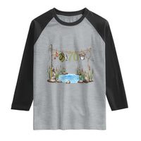 70th Birthday Fishing Raglan Shirt Fisherman Birthday Party Gift