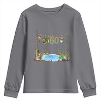 60th Birthday Fishing Youth Sweatshirt Fisherman Birthday Party Gift