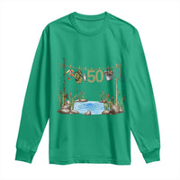 50th Birthday Fishing Long Sleeve Shirt Fisherman Birthday Party Gift