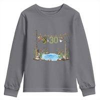 30th Birthday Fishing Youth Sweatshirt Fisherman Birthday Party Gift