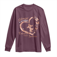 Endometrial Cancer Warrior Gift Long Sleeve Shirt Blessed To Be Called A Survivor