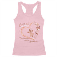 Endometrial Cancer Warrior Gift Racerback Tank Top Blessed To Be Called A Survivor