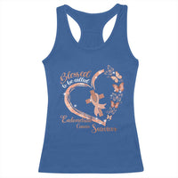Endometrial Cancer Warrior Gift Racerback Tank Top Blessed To Be Called A Survivor