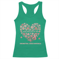 Endometrial Cancer Family Support Racerback Tank Top I Wear Peach For My Mom