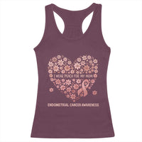Endometrial Cancer Family Support Racerback Tank Top I Wear Peach For My Mom