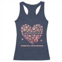 Endometrial Cancer Family Support Racerback Tank Top I Wear Peach For My Mom