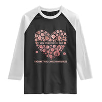 Endometrial Cancer Family Support Raglan Shirt I Wear Peach For My Mom
