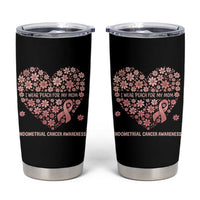 Endometrial Cancer Family Support Tumbler Cup I Wear Peach For My Mom