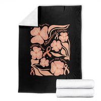 Endometrial Cancer Support Squad Floral Gift Throw Blanket In September We Wear Peach