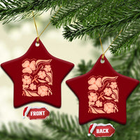 Endometrial Cancer Support Squad Floral Gift Ceramic Ornament In September We Wear Peach