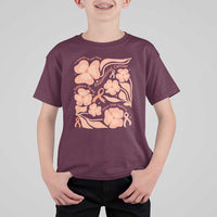 Endometrial Cancer Support Squad Floral Gift T Shirt For Kid In September We Wear Peach