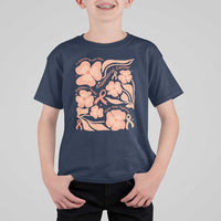 Endometrial Cancer Support Squad Floral Gift T Shirt For Kid In September We Wear Peach