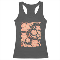 Endometrial Cancer Support Squad Floral Gift Racerback Tank Top In September We Wear Peach