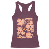 Endometrial Cancer Support Squad Floral Gift Racerback Tank Top In September We Wear Peach