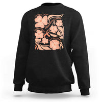 Endometrial Cancer Support Squad Floral Gift Sweatshirt In September We Wear Peach