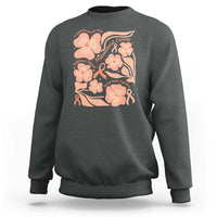 Endometrial Cancer Support Squad Floral Gift Sweatshirt In September We Wear Peach