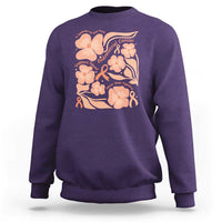 Endometrial Cancer Support Squad Floral Gift Sweatshirt In September We Wear Peach