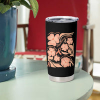 Endometrial Cancer Support Squad Floral Gift Tumbler Cup In September We Wear Peach