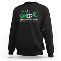 Heal Cancer Nothing Is Impossible With God Sweatshirt Liver Cancer Support Gift