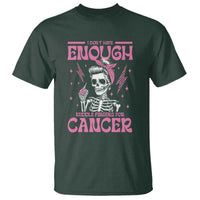 Funny Skeleton Breast Cancer T Shirt I Dont Have Enough Middle Fingers