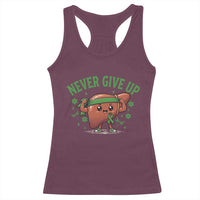 Liver Cancer Awareness Transplant Support Racerback Tank Top Never Give Up Nurse Gift