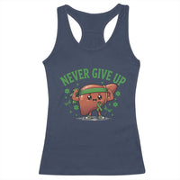 Liver Cancer Awareness Transplant Support Racerback Tank Top Never Give Up Nurse Gift