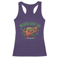 Liver Cancer Awareness Transplant Support Racerback Tank Top Never Give Up Nurse Gift