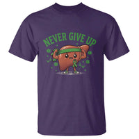 Liver Cancer Awareness Transplant Support T Shirt Never Give Up Nurse Gift